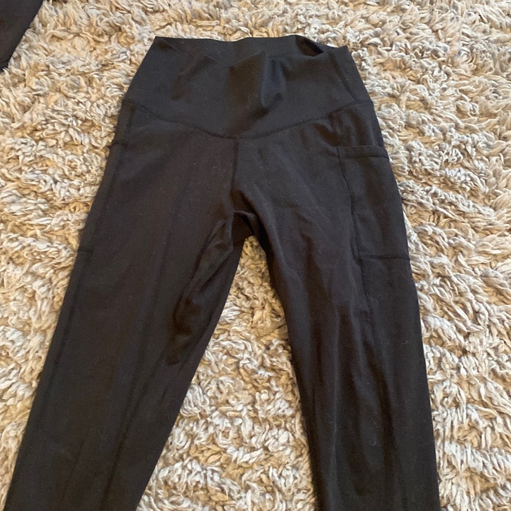 black colorful koala leggings with pockets
